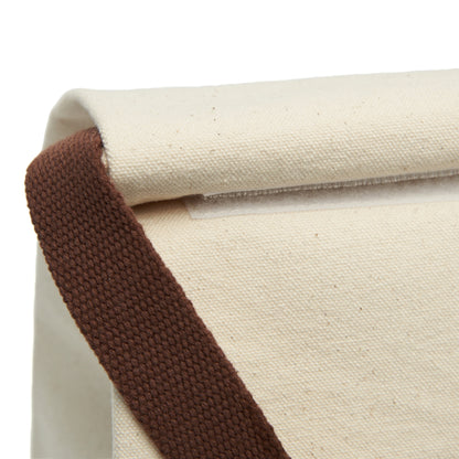 Caddo Mills Foxes Leopard Print Canvas Lunch Bag with Strap