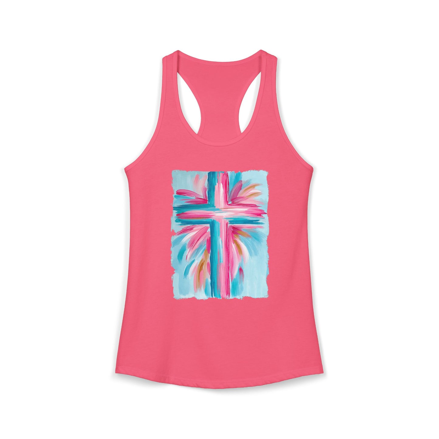 Watercolor Cross Racerback Tank