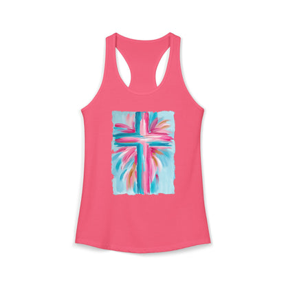 Watercolor Cross Racerback Tank