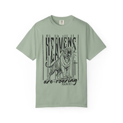 Heaven's Are Roaring Tiger Tee- Pink Writing