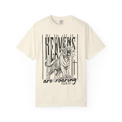 Heaven's Are Roaring Tiger Tee- Pink Writing