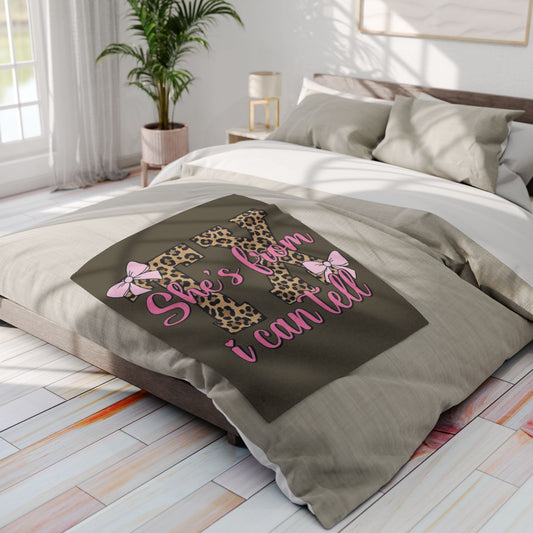 Leopard TX 'She's From I Can Tell' Fleece Blanket