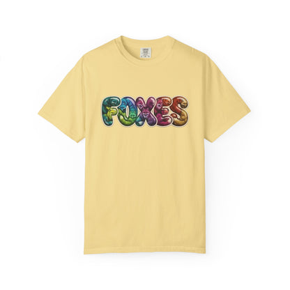 Bubble Letter Foxes Tee