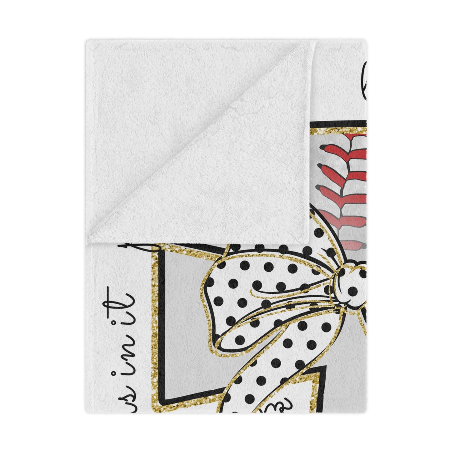 Baseball Cross Minky Blanket — "Let the Fields Be Joyful" Inspirational Baby Throw