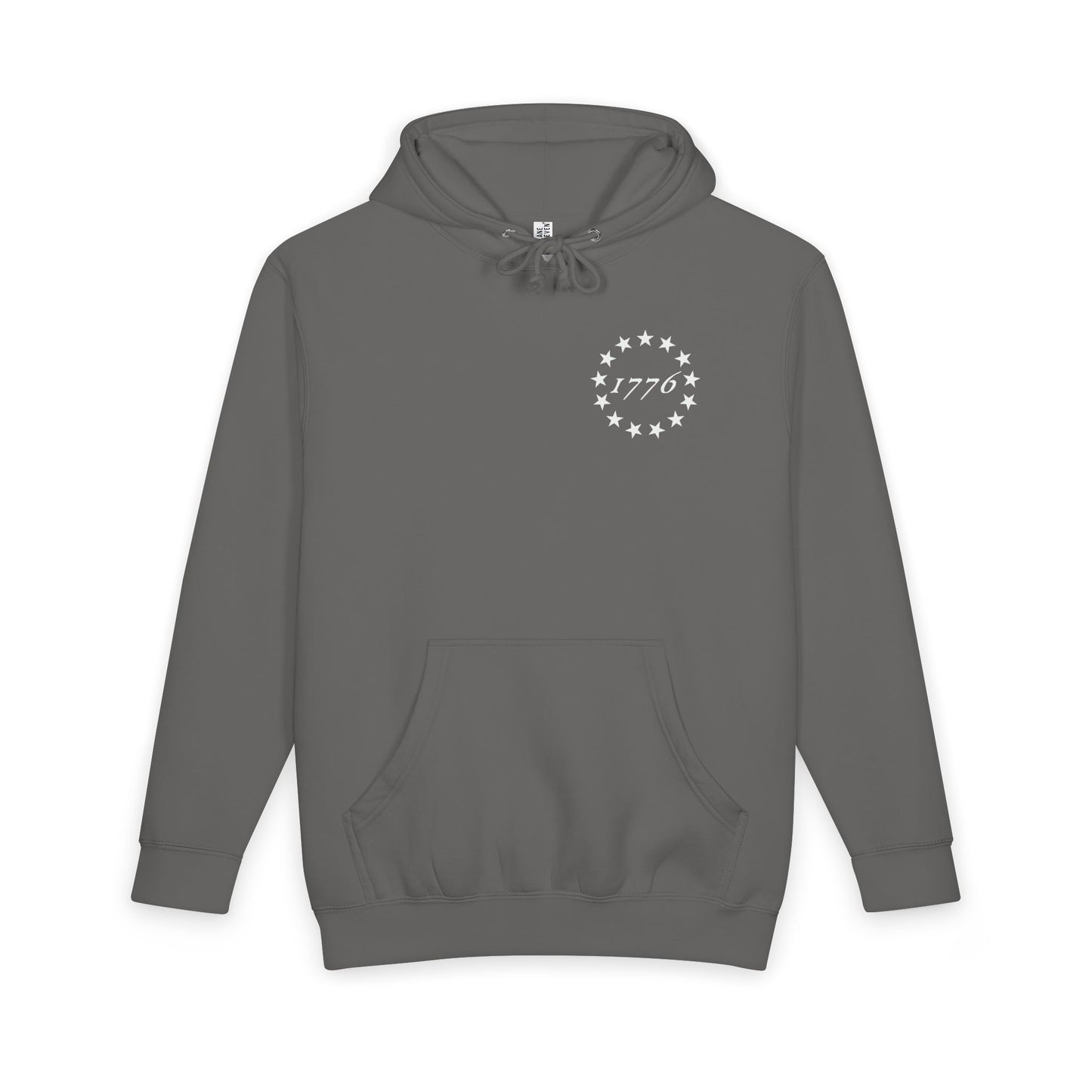 American Flag Hoodie with '1776' Stars — Vintage Patriotic Pullover
