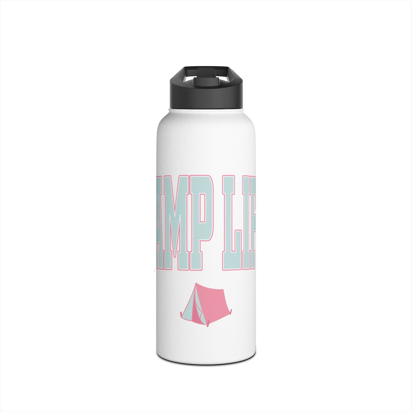 Camp Life Stainless Steel Water Bottle - WHITE