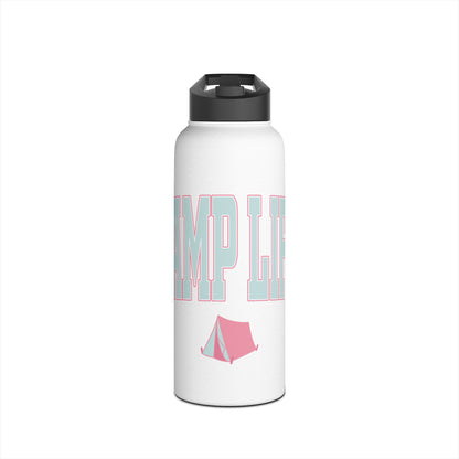 Camp Life Stainless Steel Water Bottle - WHITE