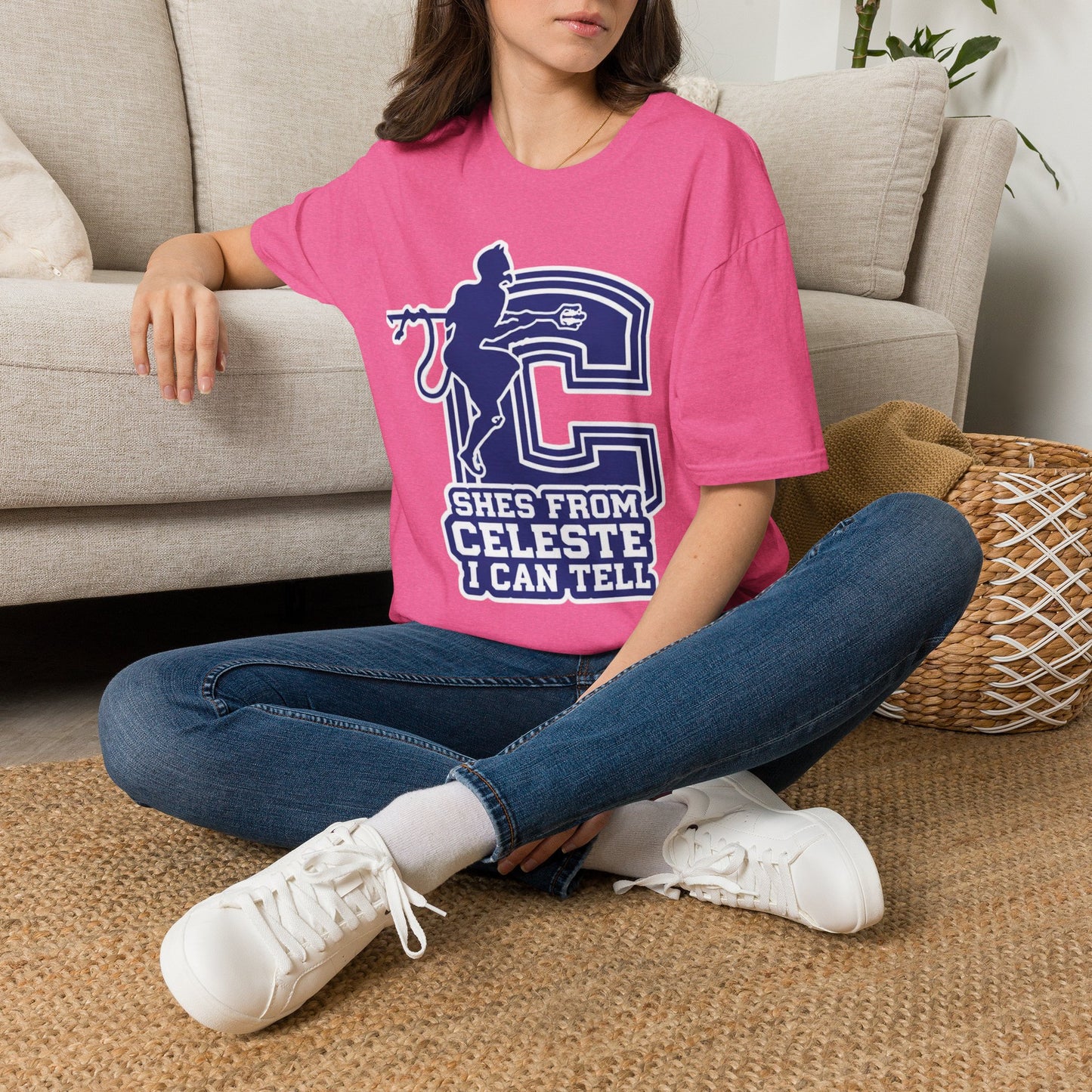 Celeste Cheer T-Shirt — "She's From Celeste I Can Tell" Graphic Tee