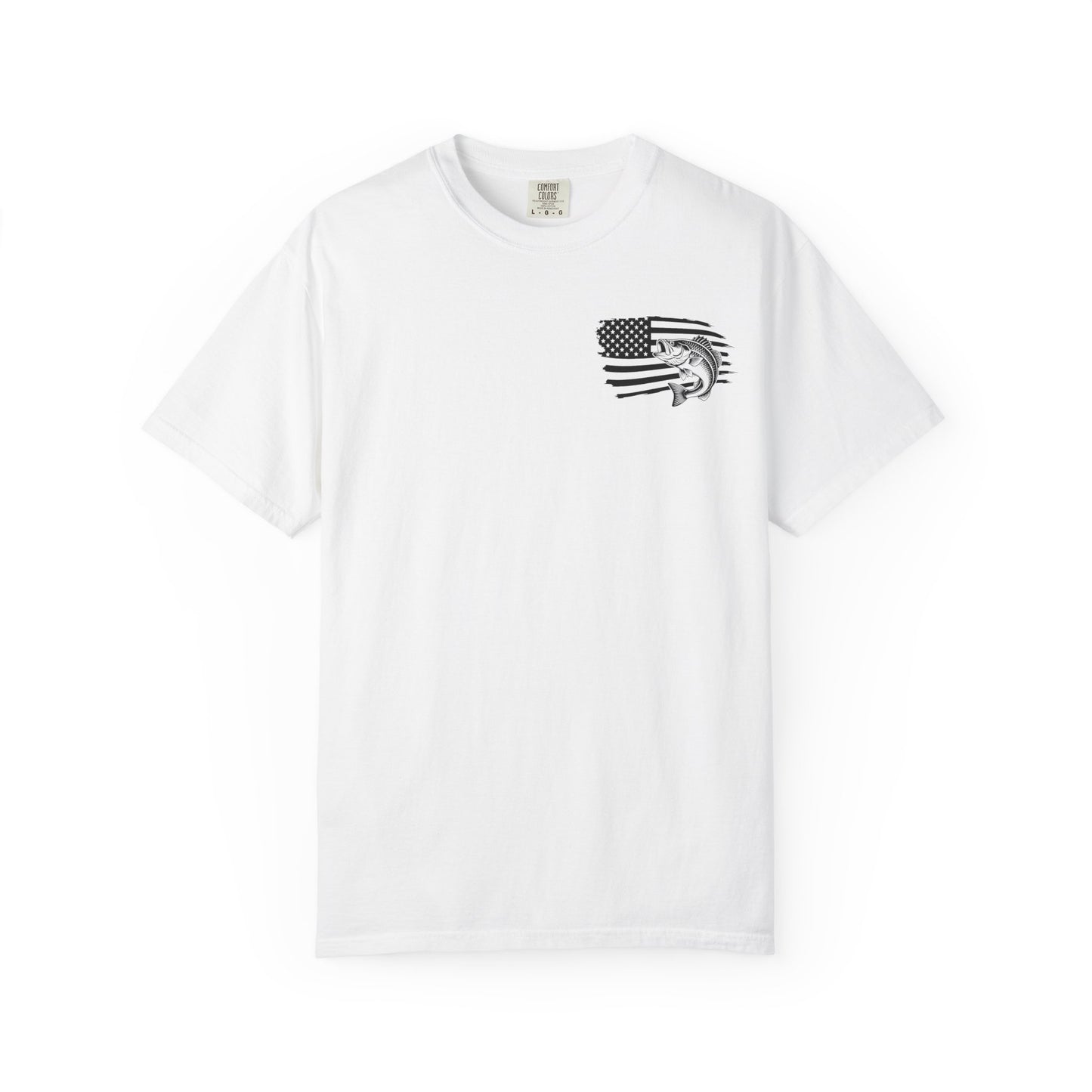 Fishing Bass T-Shirt — American Flag Bass Graphic Tee