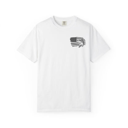 Fishing Bass T-Shirt — American Flag Bass Graphic Tee