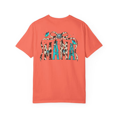 Teal Messy Hair Bun Cheetah Tee