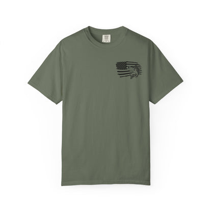 Fishing Bass T-Shirt — American Flag Bass Graphic Tee
