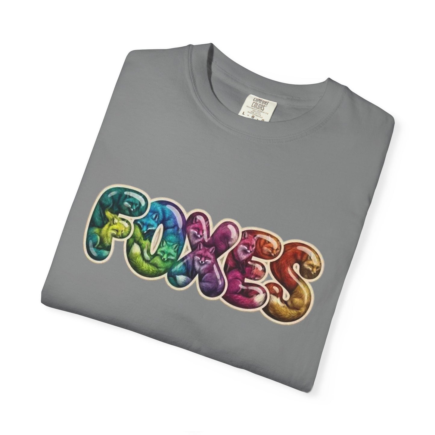 Bubble Letter Foxes Tee