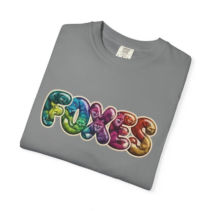Bubble Letter Foxes Tee