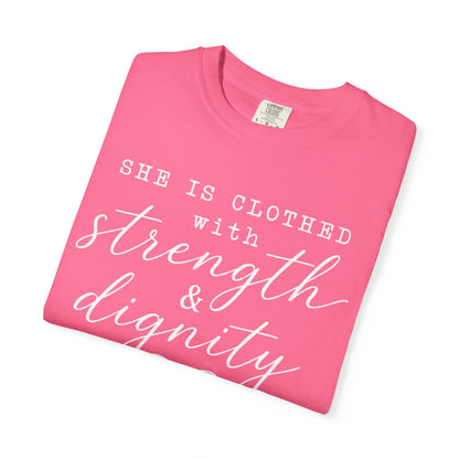 Clothed with Strength and Dignity - White Writing