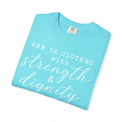 Clothed with Strength and Dignity - White Writing