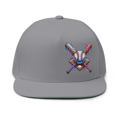 Baseball Drip Crossed Bats Hat