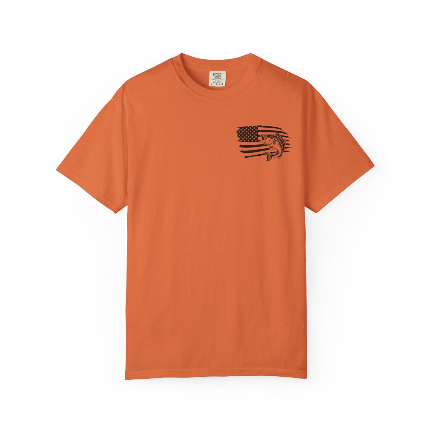 Fishing Bass T-Shirt — American Flag Bass Graphic Tee