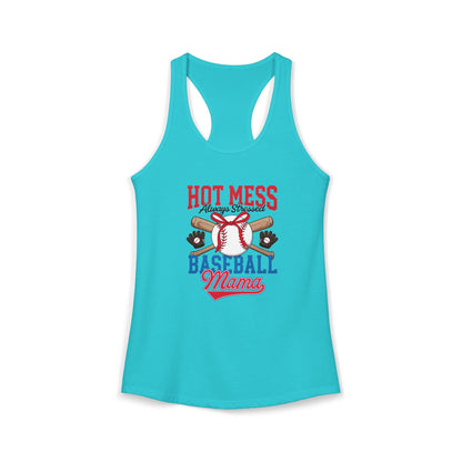 Hot Mess Baseball Mom Racerback Tank