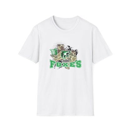 Caddo Foxes Camo State Graphic Tee