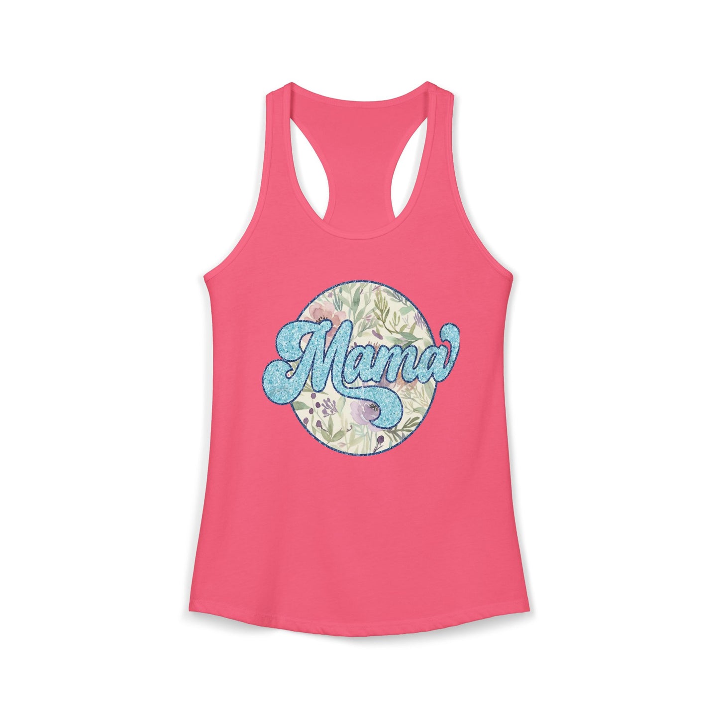 Mama Floral Racerback Tank