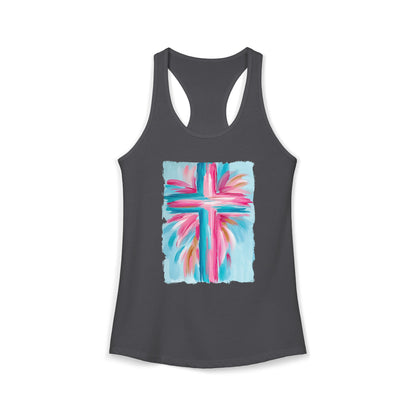 Watercolor Cross Racerback Tank