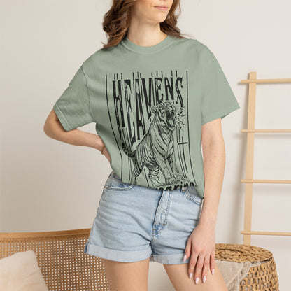 Heaven's Are Roaring Tiger Tee- Pink Writing