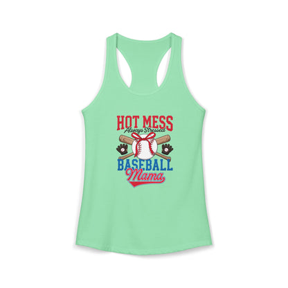 Hot Mess Baseball Mom Racerback Tank