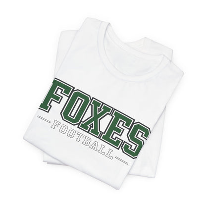 Foxes Football Tee — Green Collegiate Team Shirt