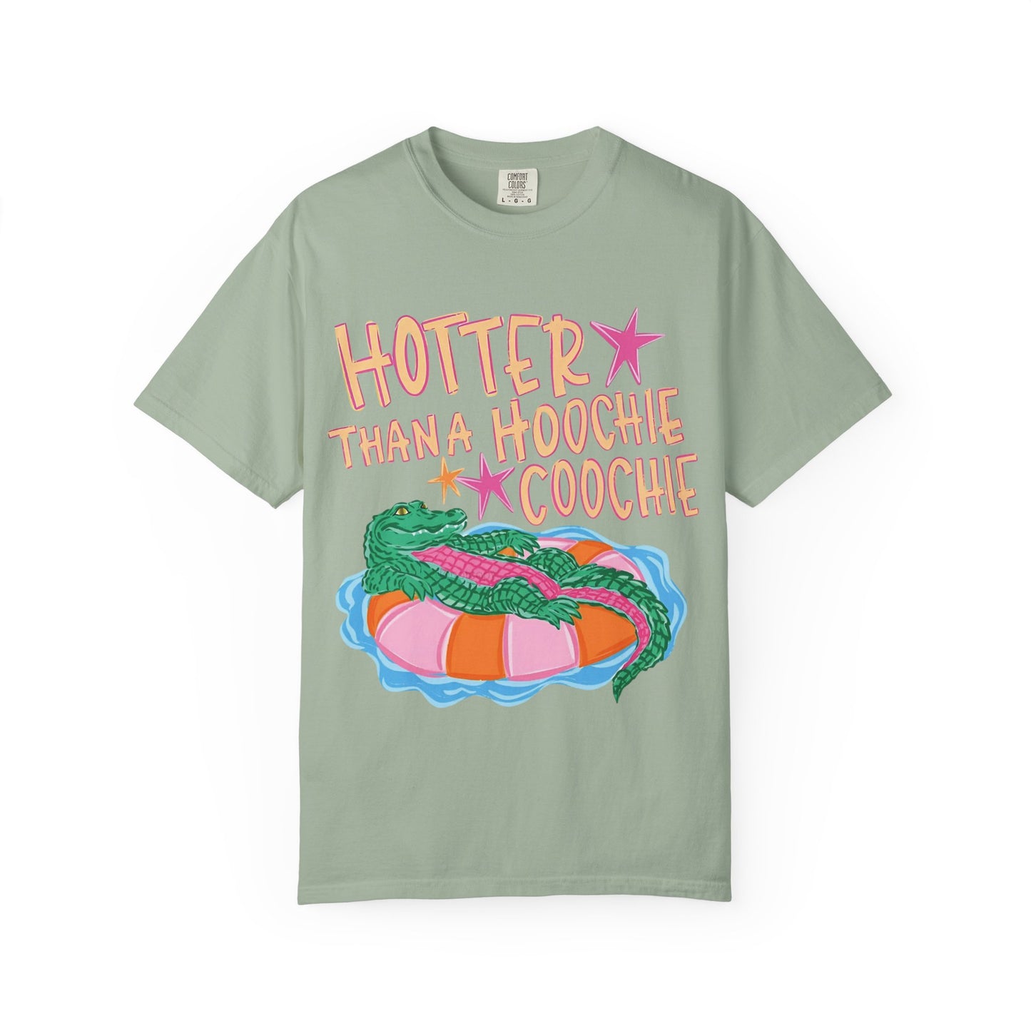"Hotter Than a Hoochie Coochie" Alligator Pool Party Tee