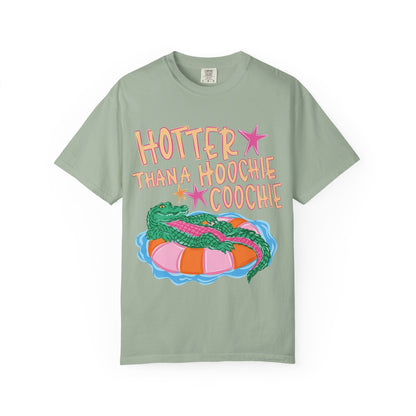 "Hotter Than a Hoochie Coochie" Alligator Pool Party Tee
