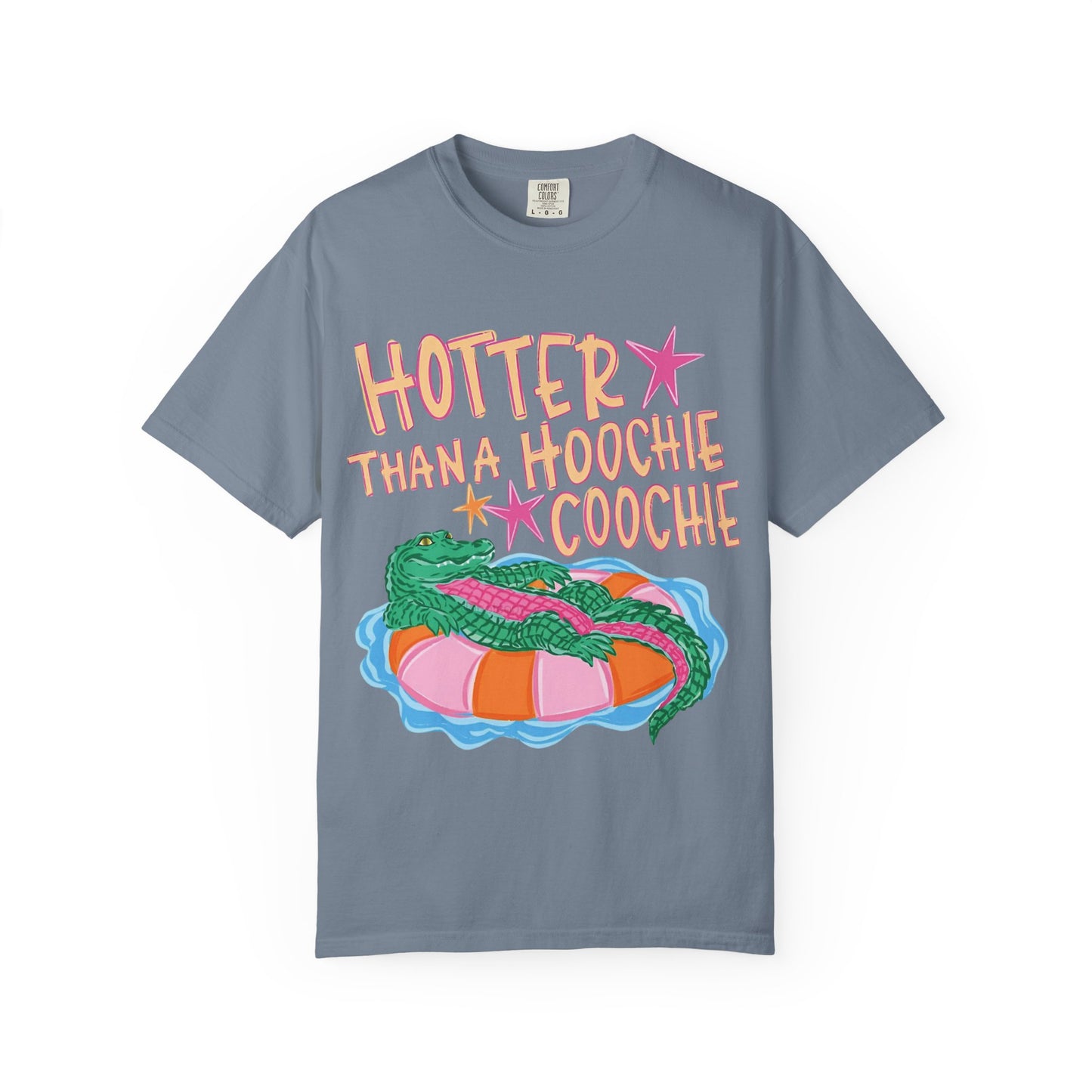 "Hotter Than a Hoochie Coochie" Alligator Pool Party Tee