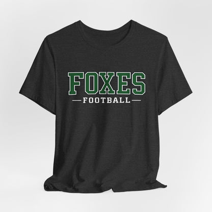 Foxes Football Tee — Green Collegiate Team Shirt