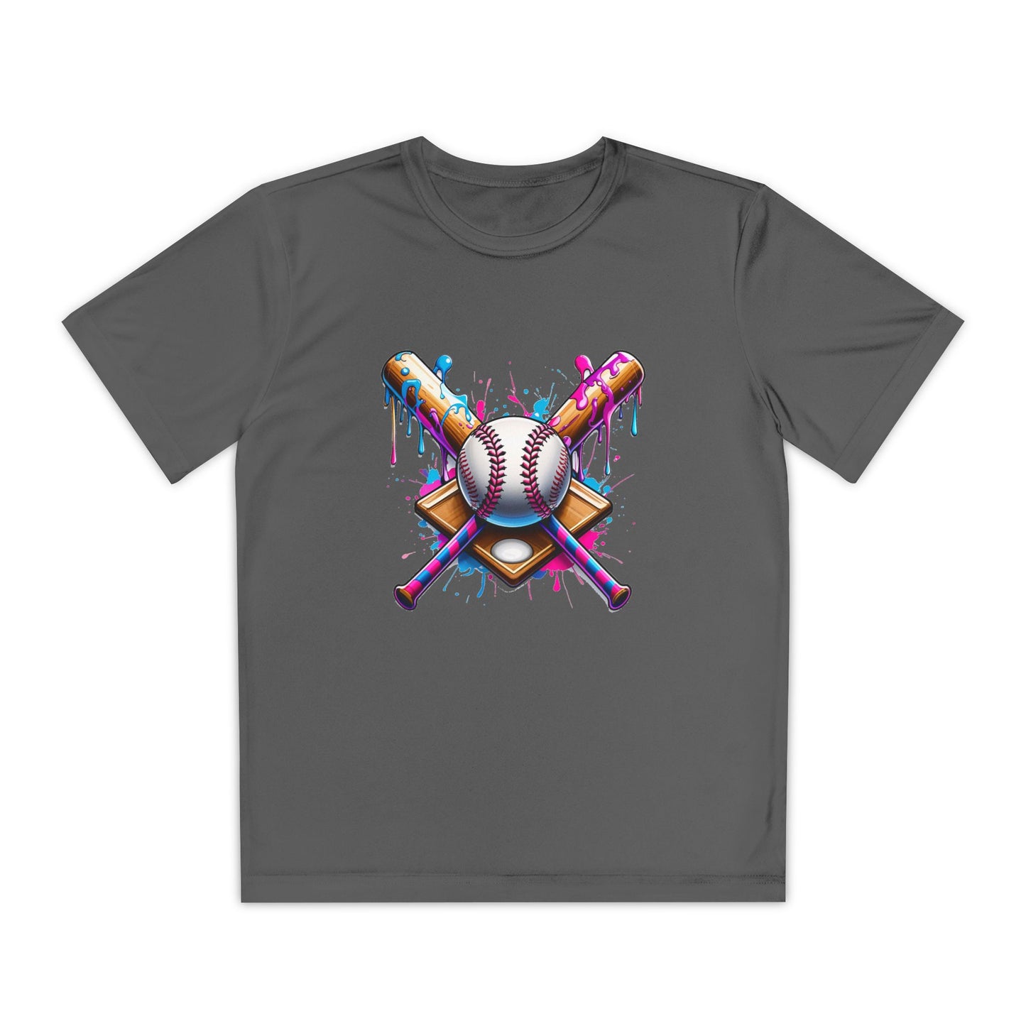 Colorful Drip Baseball Boys Tee