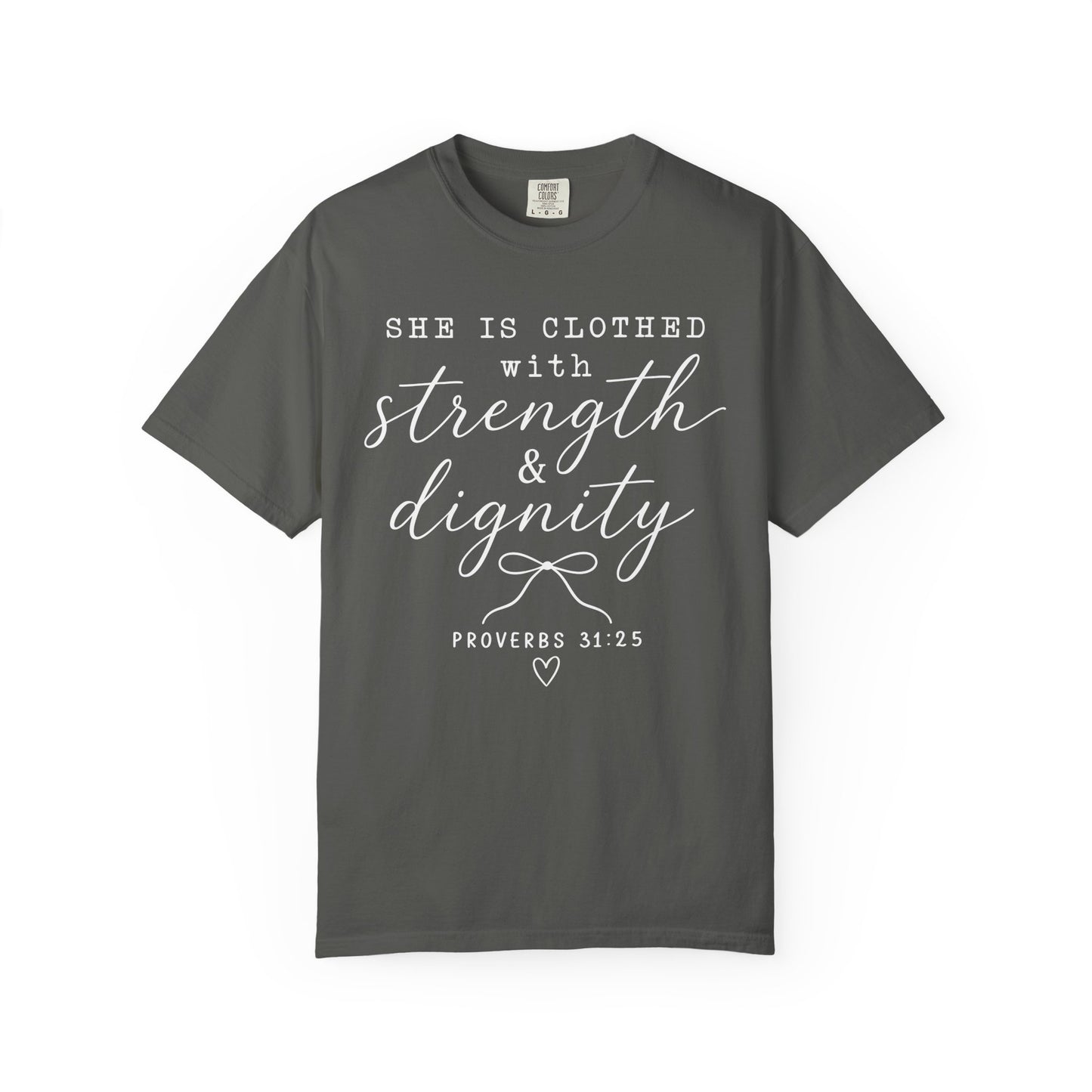 Clothed with Strength and Dignity - White Writing