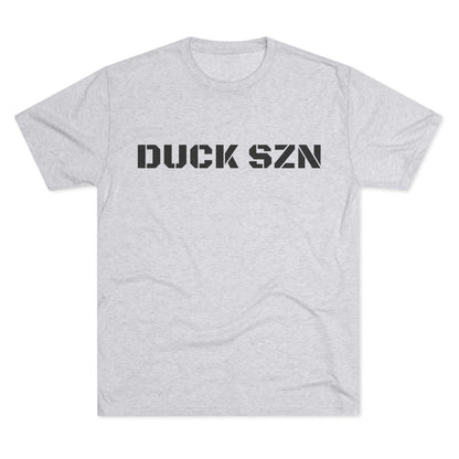 Duck SZN Tee — Camouflage Stamp Text Hunting Shirt for Duck Season