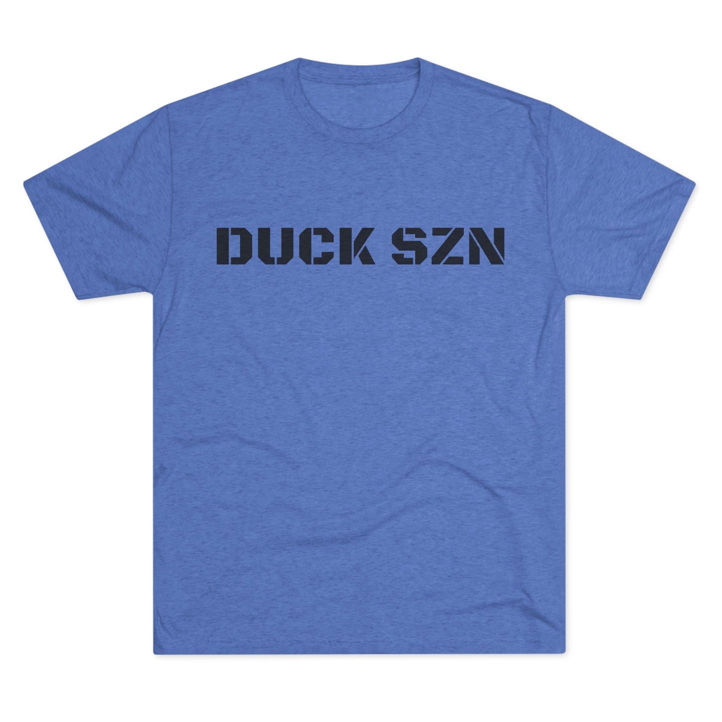 Duck SZN Tee — Camouflage Stamp Text Hunting Shirt for Duck Season
