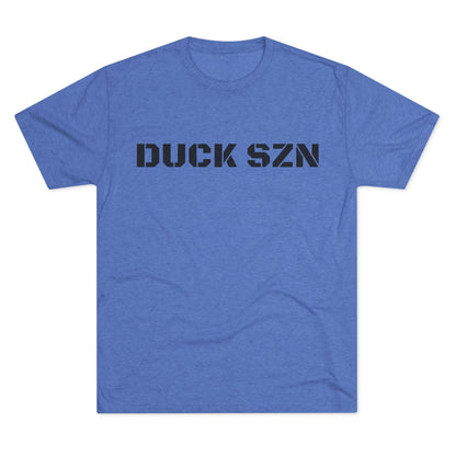 Duck SZN Tee — Camouflage Stamp Text Hunting Shirt for Duck Season