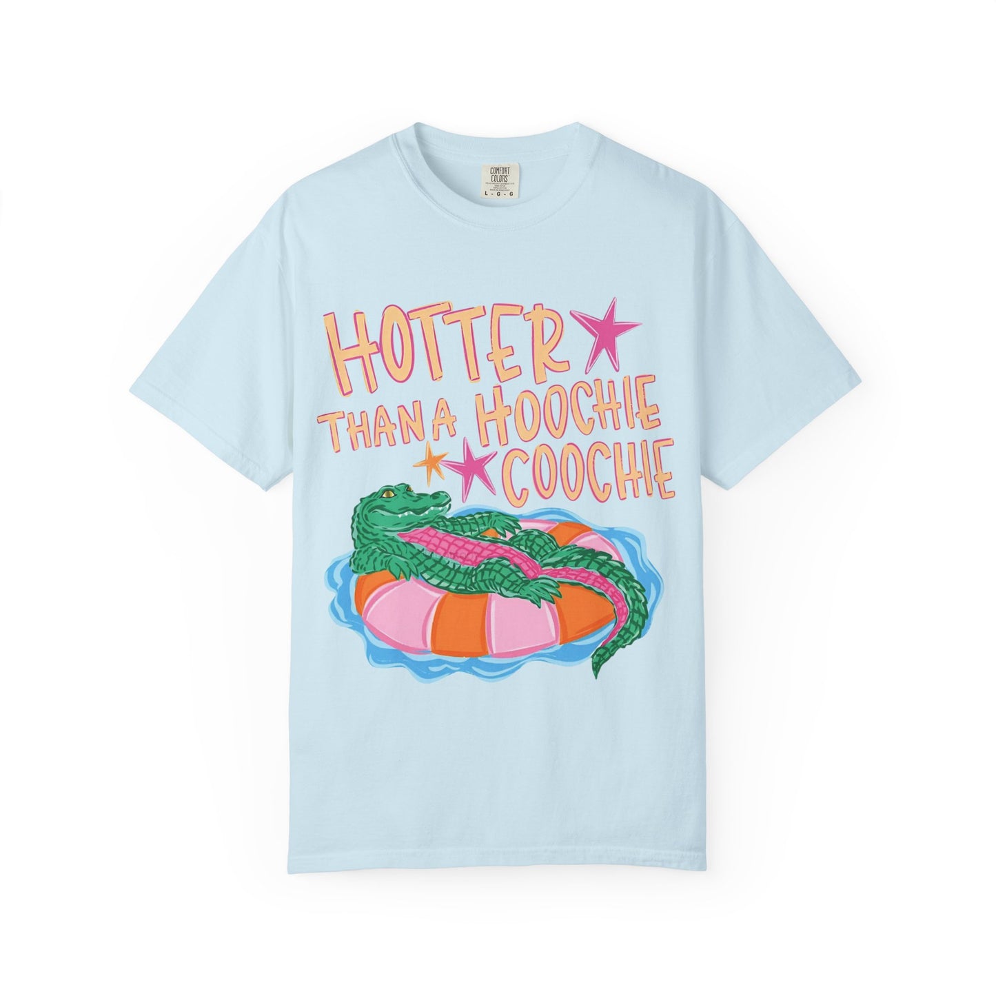 "Hotter Than a Hoochie Coochie" Alligator Pool Party Tee