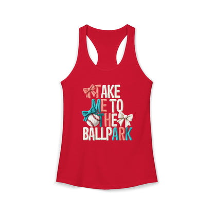 Take me to The Ballpark Racerback Tank