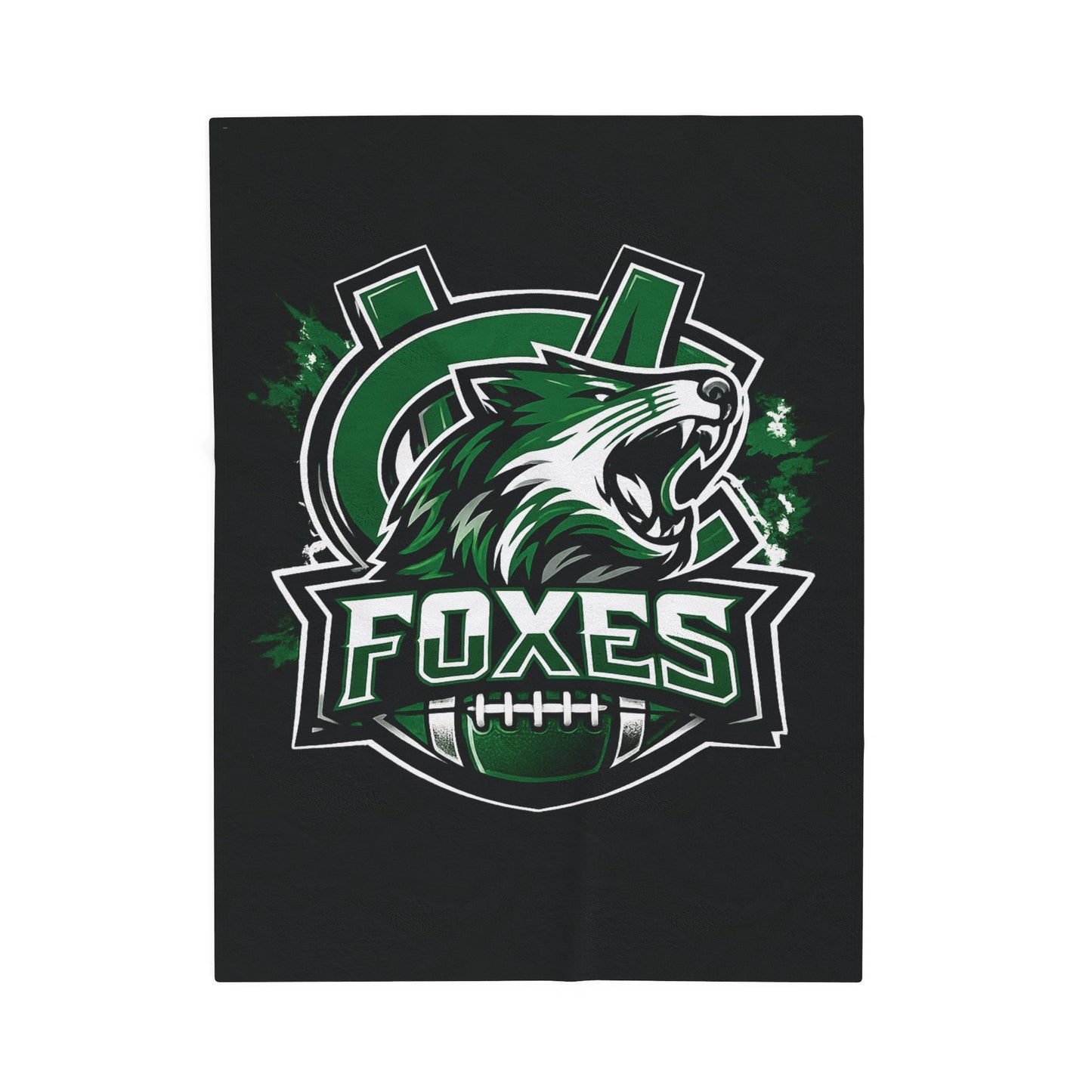 Foxes Football Velveteen Plush Blanket — Soft Team Logo Throw