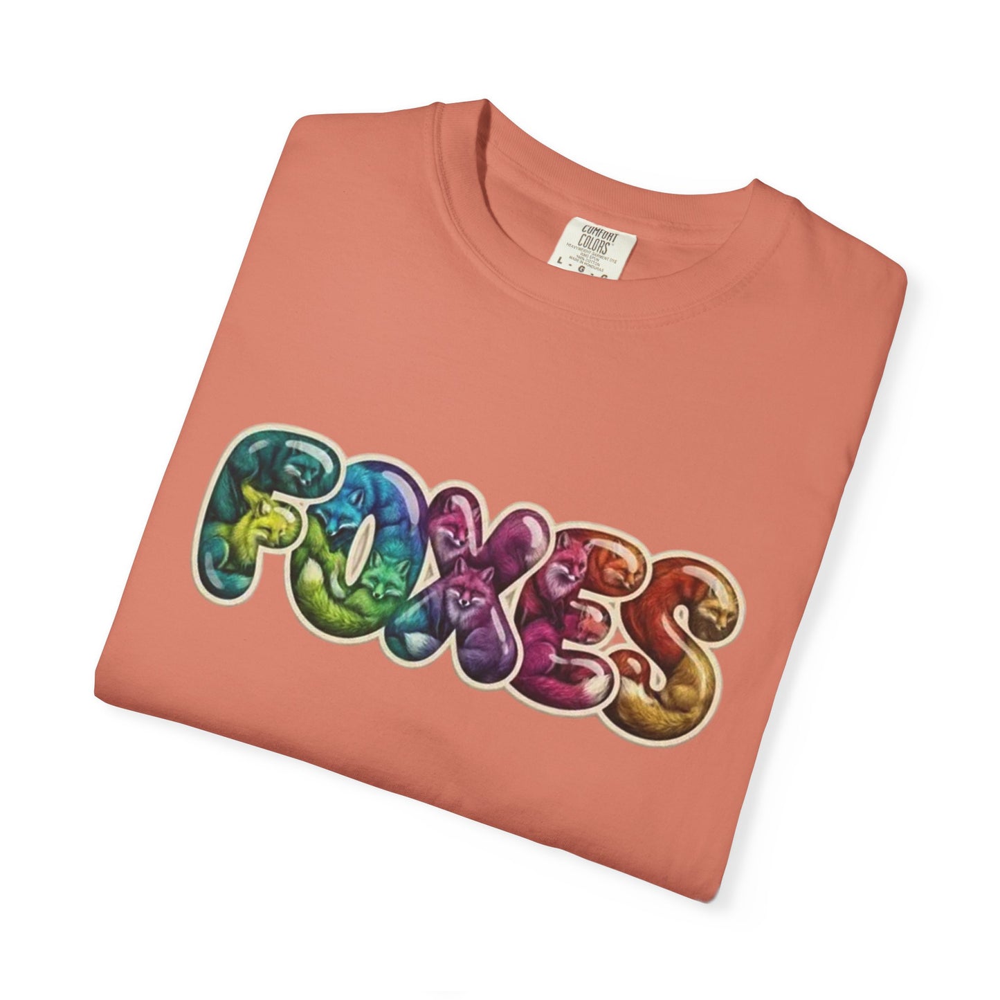 Bubble Letter Foxes Tee