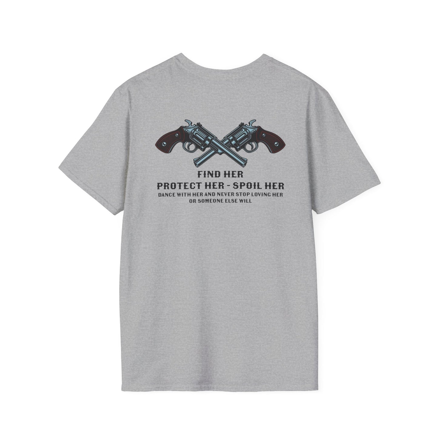 Mens Western Double Sided — "Find Her, Protect Her, Spoil Her"