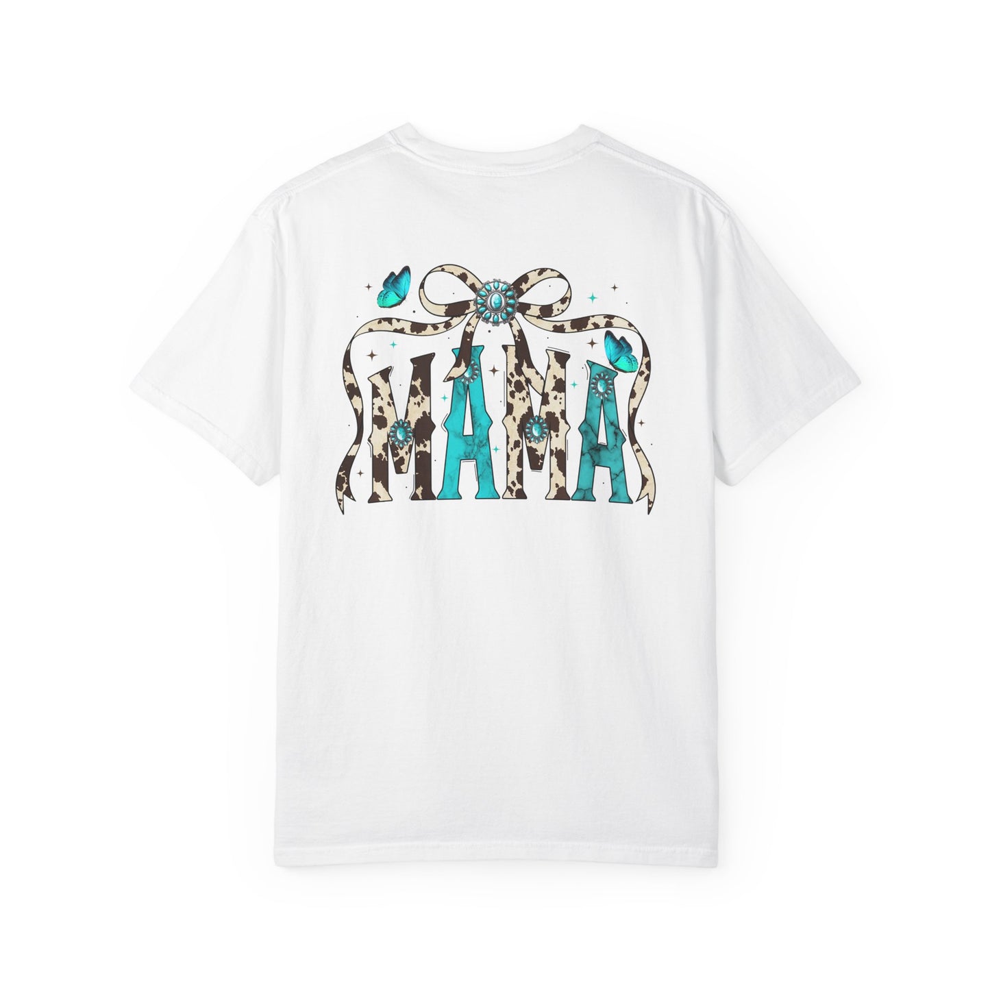 Teal Messy Hair Bun Cheetah Tee