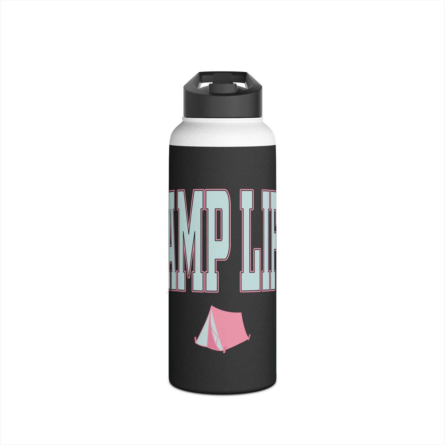 Camp Life Stainless Steel Water Bottle - BLACK
