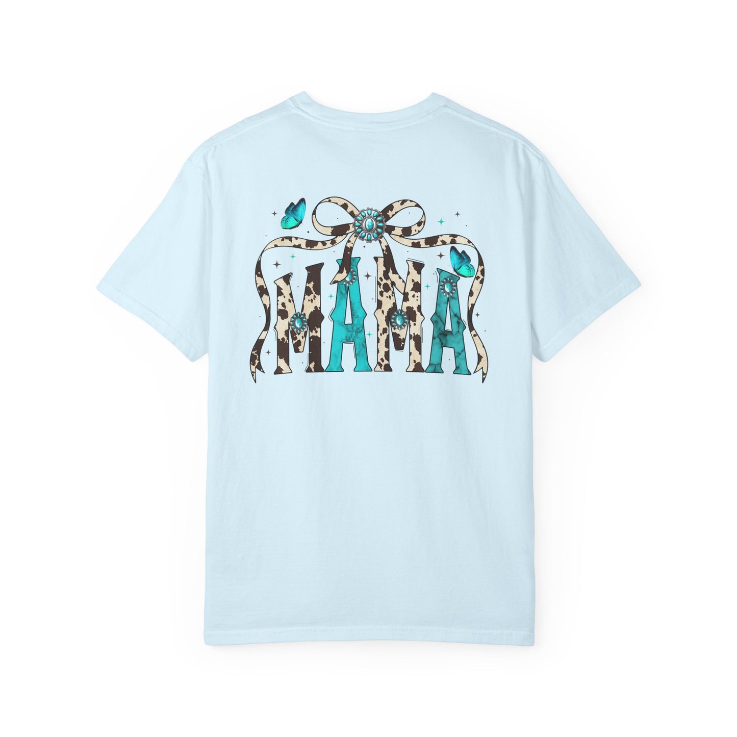 Teal Messy Hair Bun Cheetah Tee