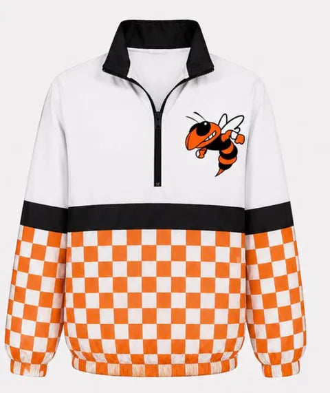 Rockwall- Black Line Checkered Windbreaker