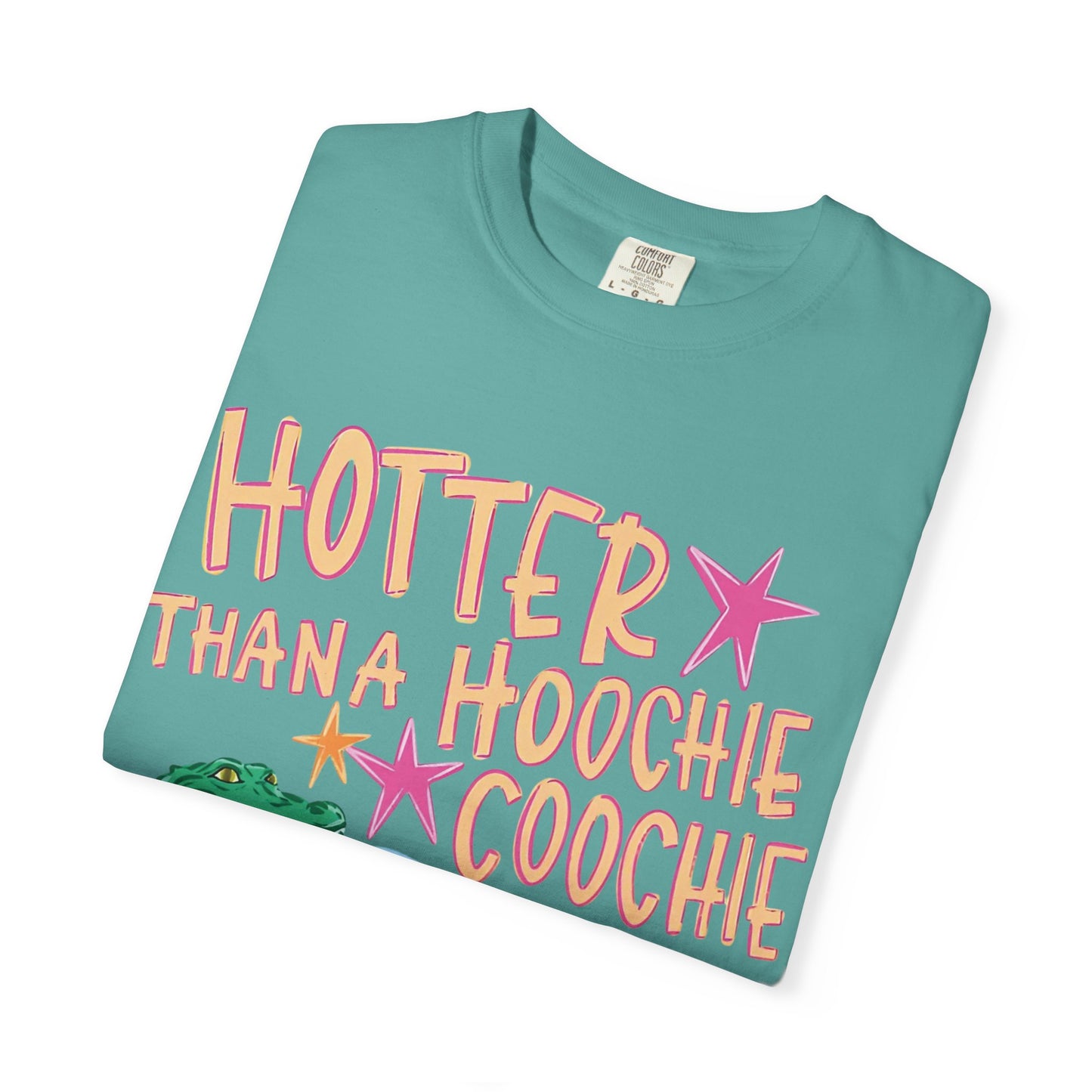 "Hotter Than a Hoochie Coochie" Alligator Pool Party Tee