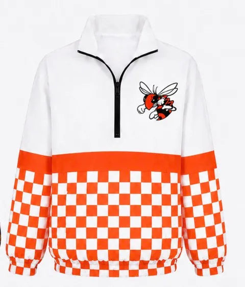 Rockwall - Orange Line Checkered Windbreaker