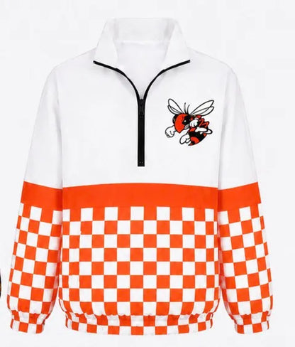 Rockwall - Orange Line Checkered Windbreaker